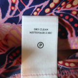 A.L.C. Elodie Ruched Midi Dress Pink Printed Stretch Silk Size 2