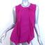 Nina Ricci Ruffle Blouse Magenta Silk Size 38 Sleeveless Top