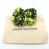 Louis Vuitton Monogram Confidential Chouchou Scrunchie Neon Green/Black Silk