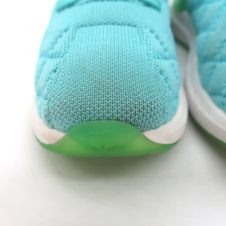 Chanel Quilted Knit Low Top Sneakers Blue Size 37.5