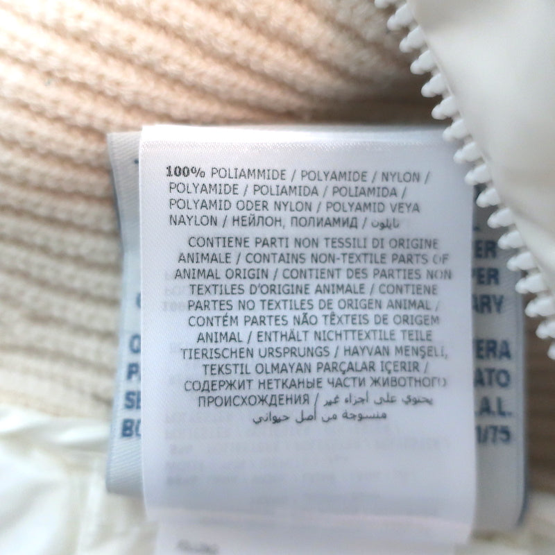 Moncler Maglione Tricot ivory wool-blend down puffer cardigan, authentic pre-owned luxury piece