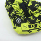 Louis Vuitton Monogram Confidential Chouchou Scrunchie Neon Green/Black Silk