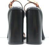 Louis Vuitton Passenger Sandals Ebony Damier Canvas & Pink Leather Size 39