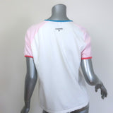 Chanel 2017 Viva Coco Cuba Libre T-Shirt White & Light Pink Cotton Size Medium