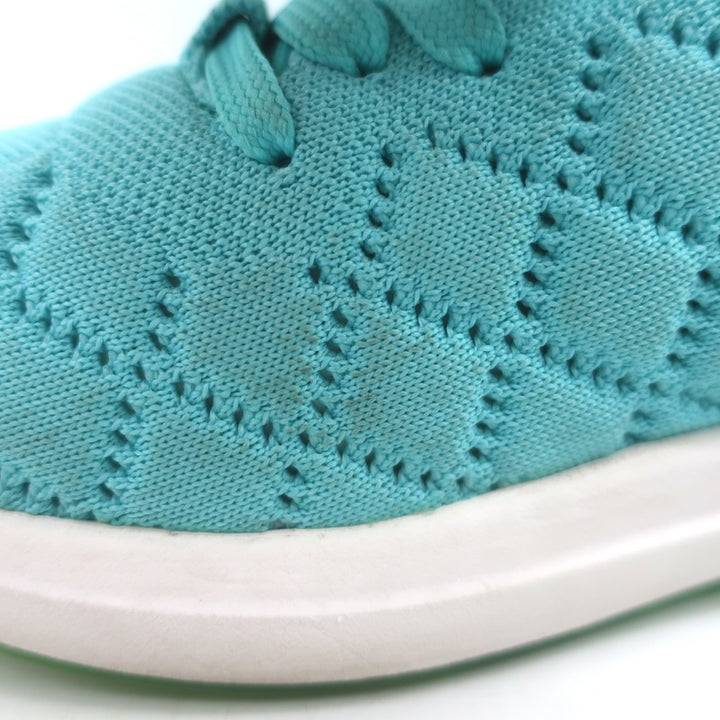 Chanel Quilted Knit Low Top Sneakers Blue Size 37.5
