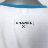 Chanel 2017 Viva Coco Cuba Libre T-Shirt White & Light Pink Cotton Size Medium