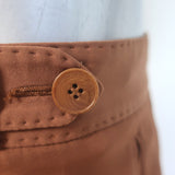 Loro Piana Tapered Trousers Brown Stretch Silk Size 40