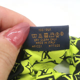 Louis Vuitton Monogram Confidential Chouchou Scrunchie Neon Green/Black Silk