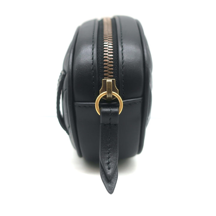 Gucci GG Marmont Belt Bag Black Matelasse Leather Size 34 NEW