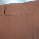 Loro Piana Tapered Trousers Brown Stretch Silk Size 40