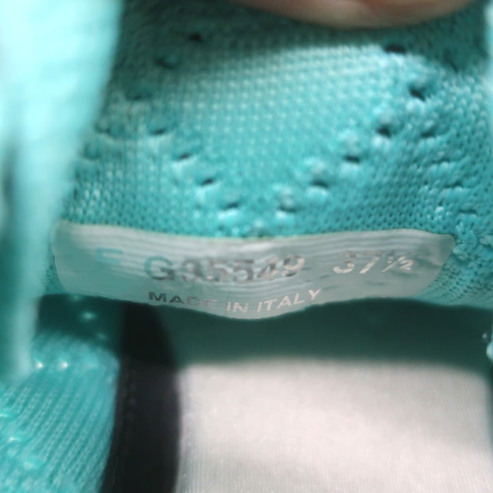 Chanel Quilted Knit Low Top Sneakers Blue Size 37.5