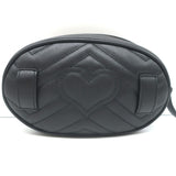 Gucci GG Marmont Belt Bag Black Matelasse Leather Size 34 NEW