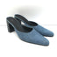 Balenciaga Denim Block-Heel Mules Blue Size 38