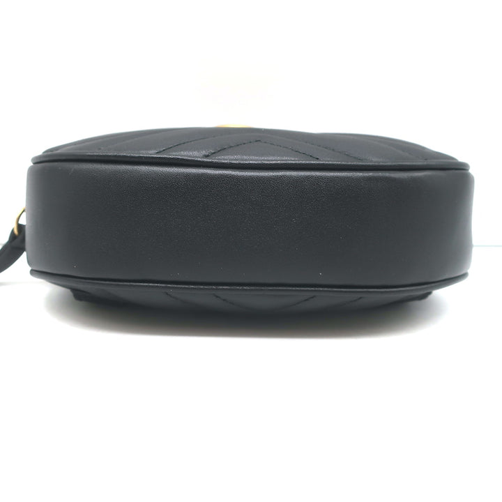 Gucci GG Marmont Belt Bag Black Matelasse Leather Size 34 NEW