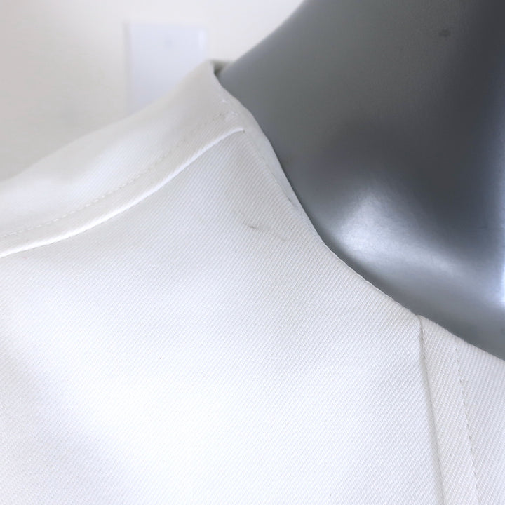 Belstaff Sleeveless Mini Dress White Stretch Cotton Size 40