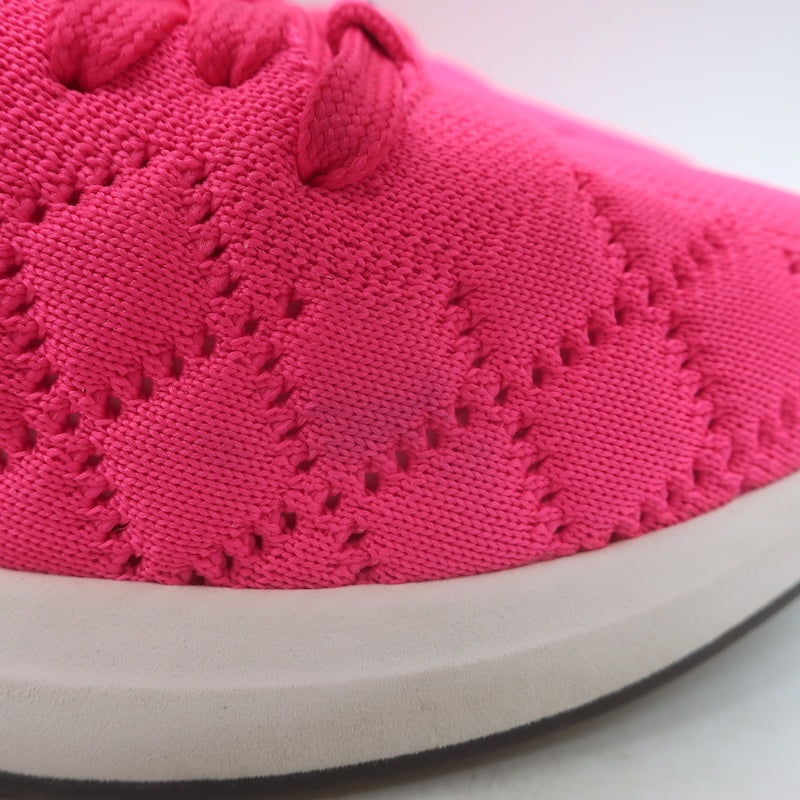 Chanel Quilted Knit Low Top Sneakers Hot Pink Size 37.5