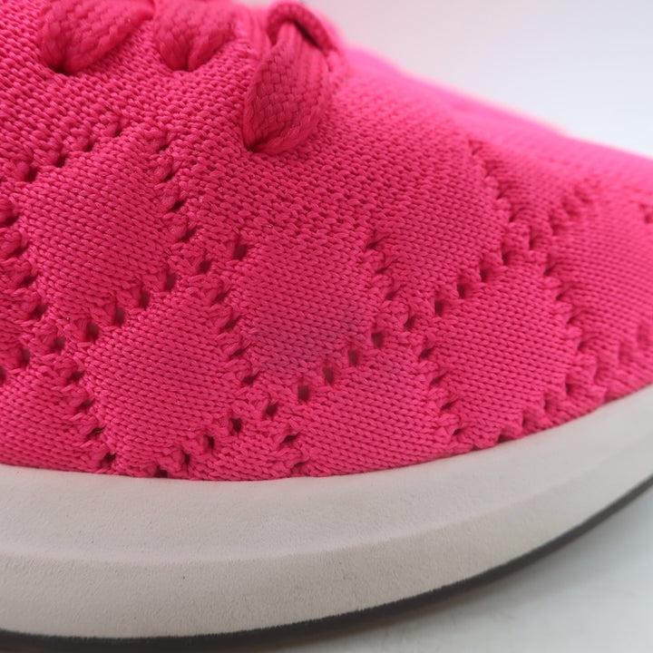 Chanel Quilted Knit Low Top Sneakers Hot Pink Size 37.5