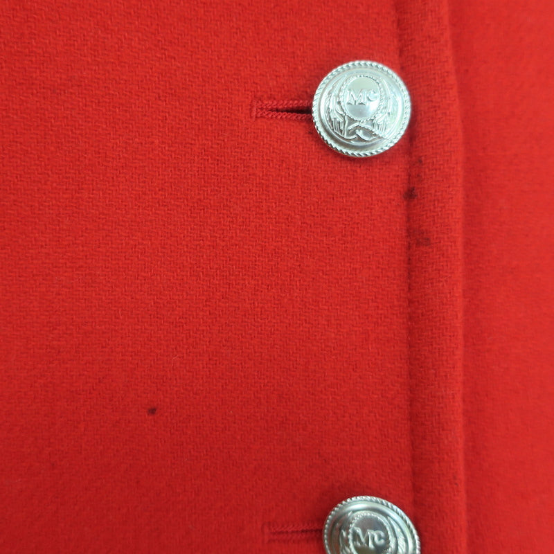 McQ Alexander McQueen double-breasted red wool-cashmere coat, pre-owned authentic luxury with minor wear