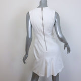 Belstaff Sleeveless Mini Dress White Stretch Cotton Size 40