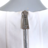 Belstaff Sleeveless Mini Dress White Stretch Cotton Size 40