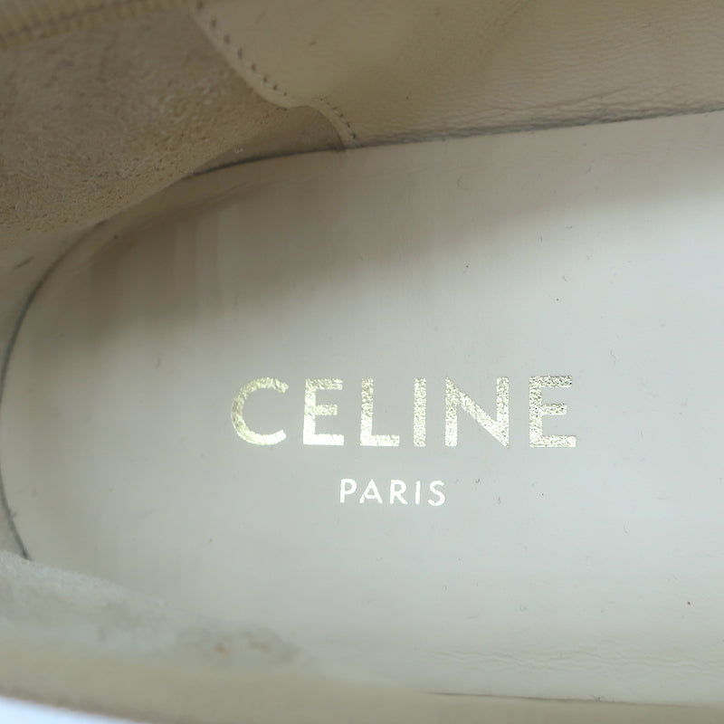 Celine Les Ballerines Mary Jane Flats Gold Metallic Snake-Print Leather Size 40