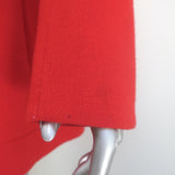 McQ Alexander McQueen double-breasted coat in red wool-cashmere, authentic pre-owned luxury designer piece, size 42