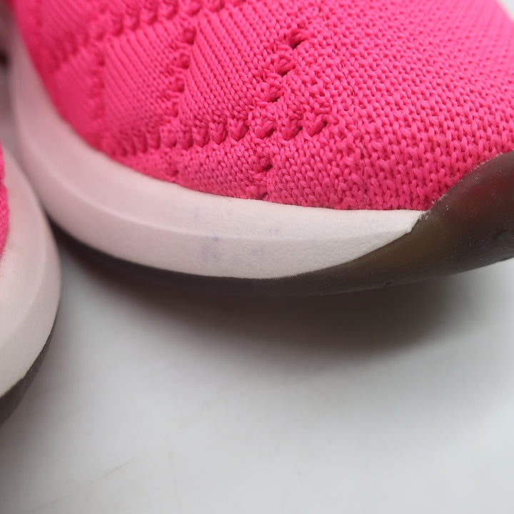 Chanel Quilted Knit Low Top Sneakers Hot Pink Size 37.5