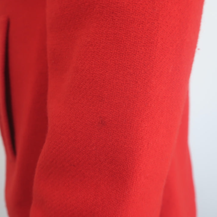 McQ Alexander McQueen double-breasted coat in red wool-cashmere, pre-owned with a refined tailored silhouette