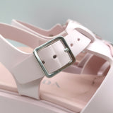 Prada Monolith Rubber Cage Sandals Baby Pink Size 37 Platform Slingback