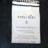 Retrofete Ada Puff Sleeve Denim Jacket Faded Black Stretch Cotton Size Small