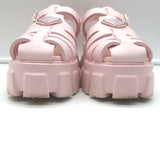 Prada Monolith Rubber Cage Sandals Baby Pink Size 37 Platform Slingback