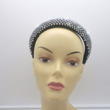 Prada Crystal-Embellished Wide Headband Black Satin