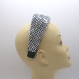 Prada Crystal-Embellished Wide Headband Black Satin