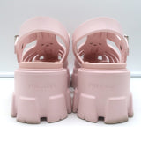 Prada Monolith Rubber Cage Sandals Baby Pink Size 37 Platform Slingback