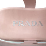 Prada Monolith Rubber Cage Sandals Baby Pink Size 37 Platform Slingback