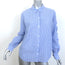 Rails Lizzi Ruffled Button-Up Shirt Blue & White Stripe Size Medium NEW