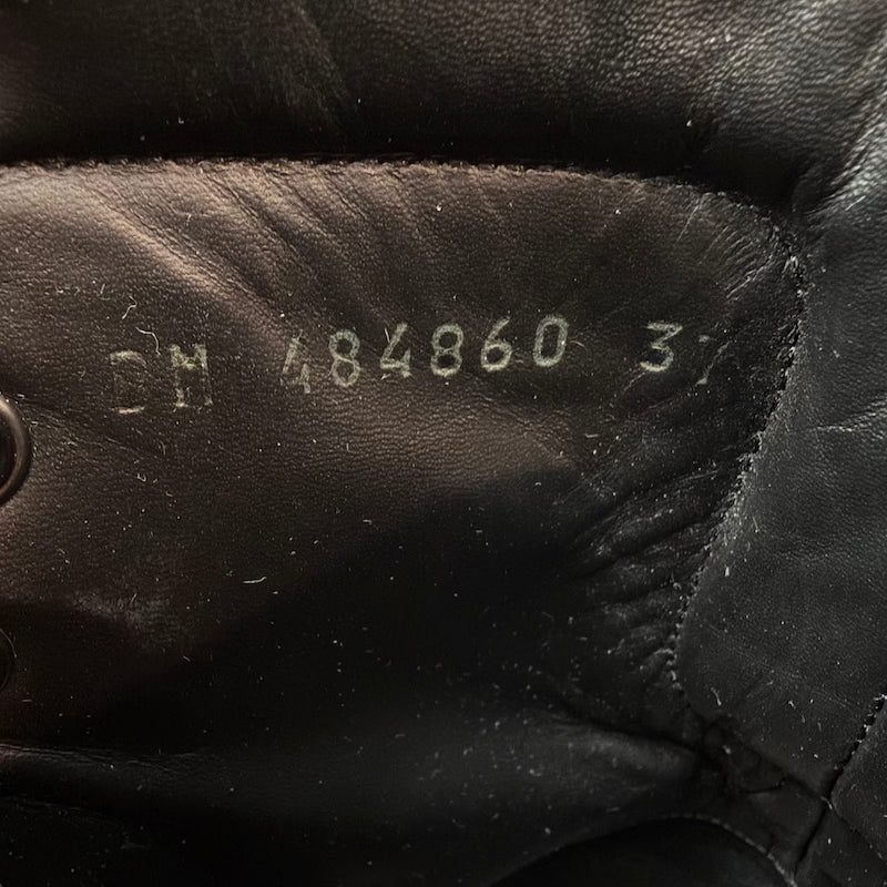 Saint Laurent William Double-Laced Combat Boots Black Leather Size 37