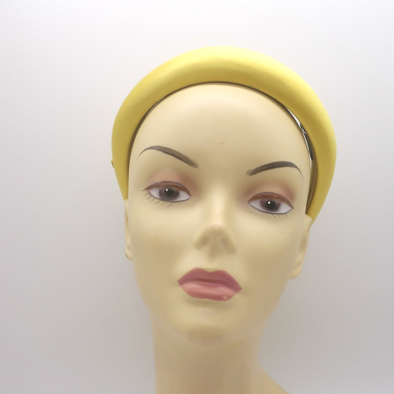 Prada Wide Headband Yellow Satin