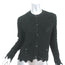 Chanel Cardigan Black Cable Knit Cotton Size 40 Crewneck Sweater