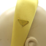 Prada Wide Headband Yellow Satin