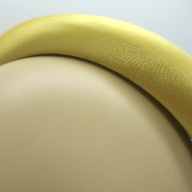 Prada Wide Headband Yellow Satin