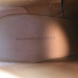 Balenciaga Wedge Booties Black & Gray Leather Size 39.5 Pointed Toe Ankle Boots