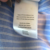 Rails Lizzi Ruffled Button-Up Shirt Blue & White Stripe Size Medium NEW