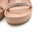 Pedro Garcia Alania Crystal-Embellished Slide Sandals Rose Blush Leather Size 38