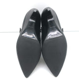 Balenciaga Wedge Booties Black & Gray Leather Size 39.5 Pointed Toe Ankle Boots