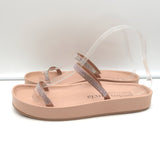 Pedro Garcia Alania Crystal-Embellished Slide Sandals Rose Blush Leather Size 38