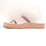 Pedro Garcia Alania Crystal-Embellished Slide Sandals Rose Blush Leather Size 38