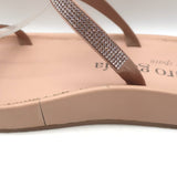 Pedro Garcia Alania Crystal-Embellished Slide Sandals Rose Blush Leather Size 38