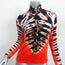Proenza Schouler Tie Dye Velvet Turtleneck Sweater Orange/Brown Size Small