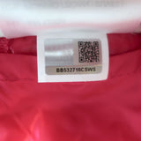 Moncler Liane packable down puffer vest in fuchsia, pre-owned and gently worn luxury outerwear.